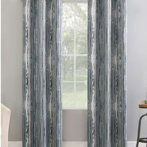 𝅺allegory Abstract Painting 40" x 95" Blackout Curtain Panel Blue